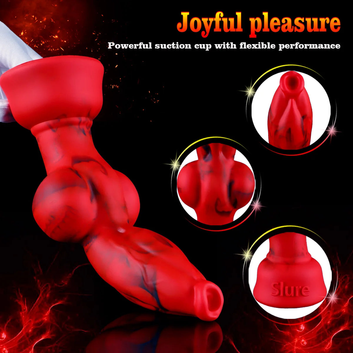 Realistic Knot Dog Dildo Soft Thick Fake Penis Suction Cup Anal Dildo Dilator Vagina Stimulator Female Masturbator Big Dick Toys