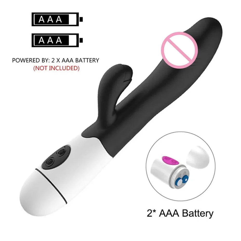 Rabbit Vibrator for Women Vagina G-Spot Nipple Clitoris Stimulator Thrusting Telescopic Rotating Dildo for Adult Sexy Toys 18+