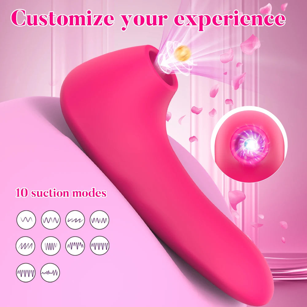 Powerful Sucking Vibrator 10 Suck Modes G Spot Oral Clitoris Stimulator Nipple Vacuum Massager Sex Toys for Women Masturbator