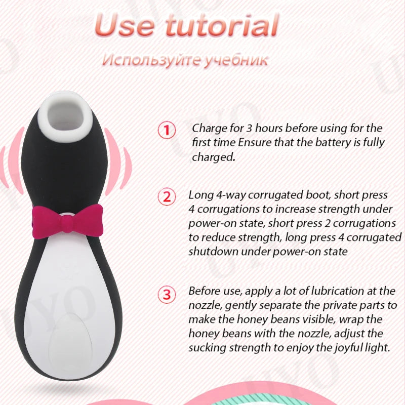 satisfyer Penguin vibrator Clit Stimulation Silicone Clitoral sucking 18 Adult products woman sex toys Nipple sucking vibrador