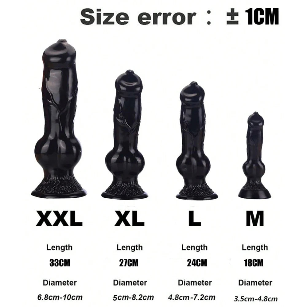 Realistic Huge Dog Dildo Anal Plug With Suction Cup Silicone Big Butt Plug Prostate Massager Adult Sex Toys for Men Women
