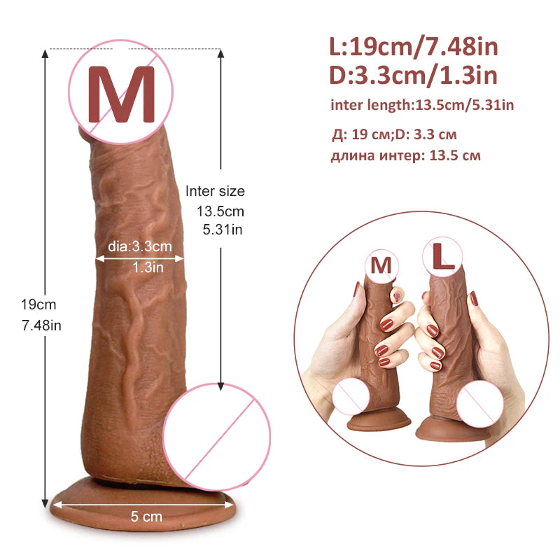 FLXUR Penis Realistic Dildo For Women Soft Flexible Suction Cup Female Masturbator Vagina Adult Erotic Sex Toy Product Cock