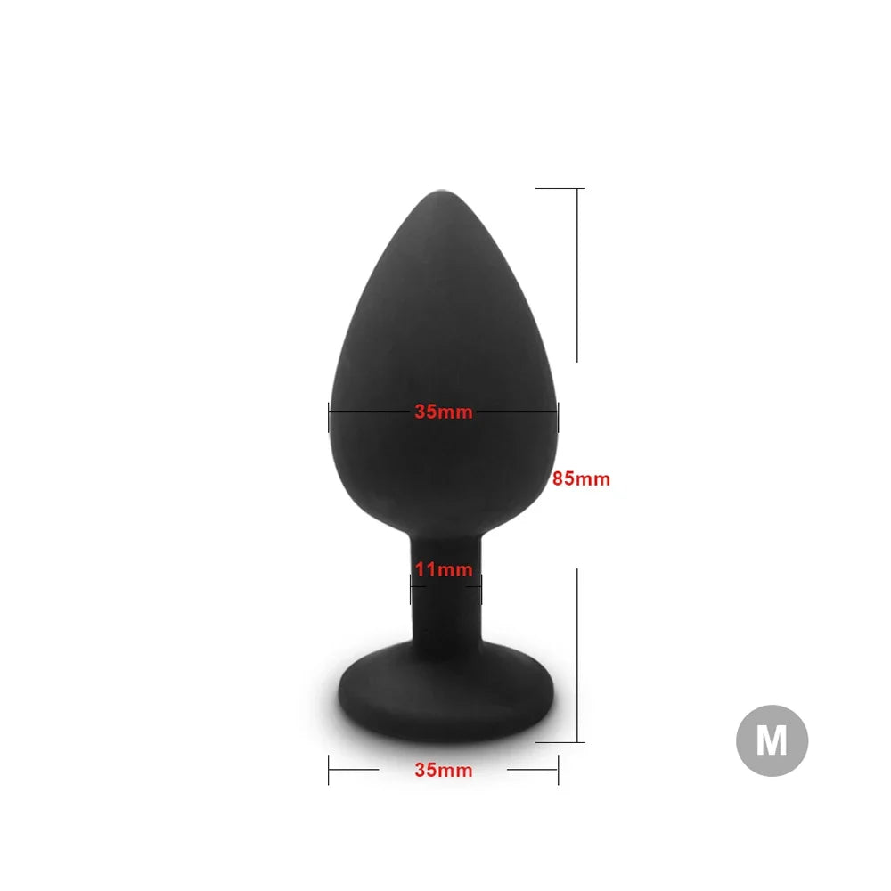 S/M/L Anal Plug Butt Vibrator Women/Men Soft Silicone Round Shaped Erotic Bullet Anal plug Bullet Gay Sex Toys for Adults