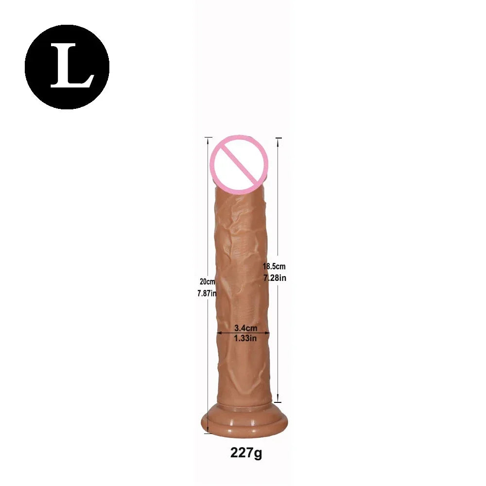 Soft Double Layer Silicone Big Dildo Realistic Fake Long Dick Penis Butt Plug Adult Sex Toys For Woman Men Vagina Anal Massager