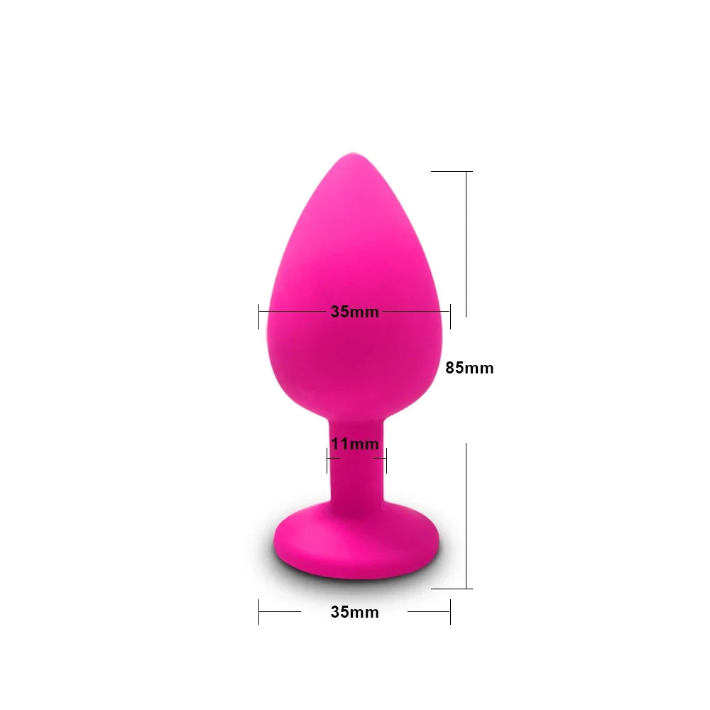 S/M/L Anal Plug Butt Vibrator Women/Men Soft Silicone Round Shaped Erotic Bullet Anal plug Bullet Gay Sex Toys for Adults