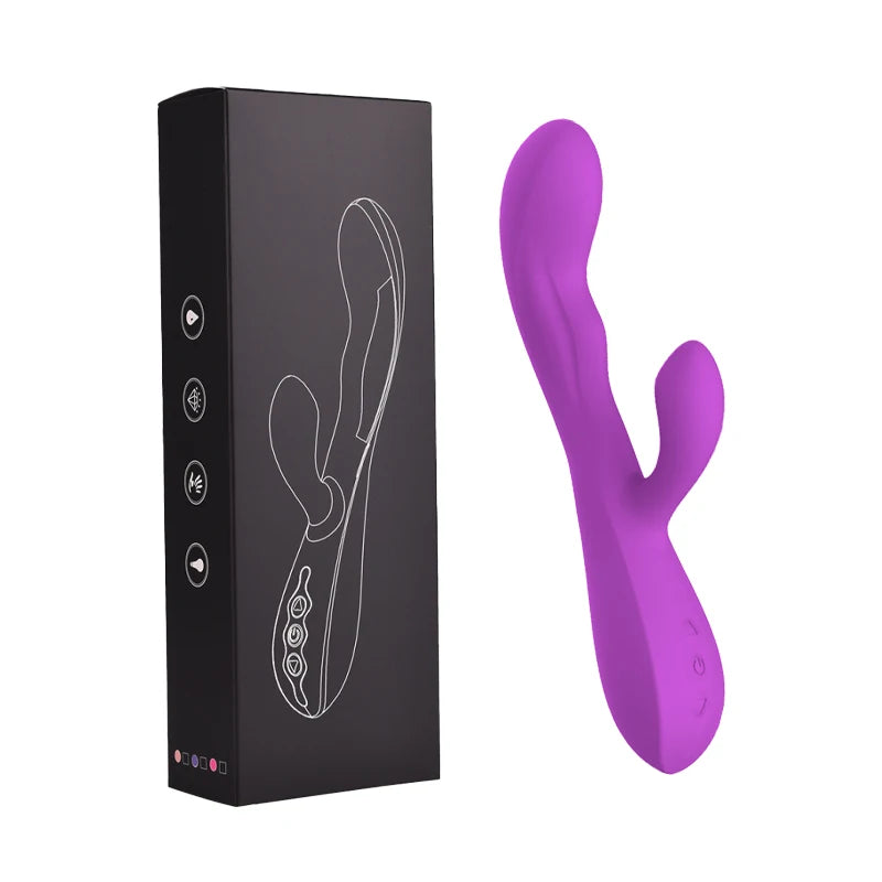 10 Speed Rabbit Vibrator G-spot Dildo Massager For Women Clitoris Nipple Dual Stimulation 2 In 1  Vaginal Sex Toys For Adults