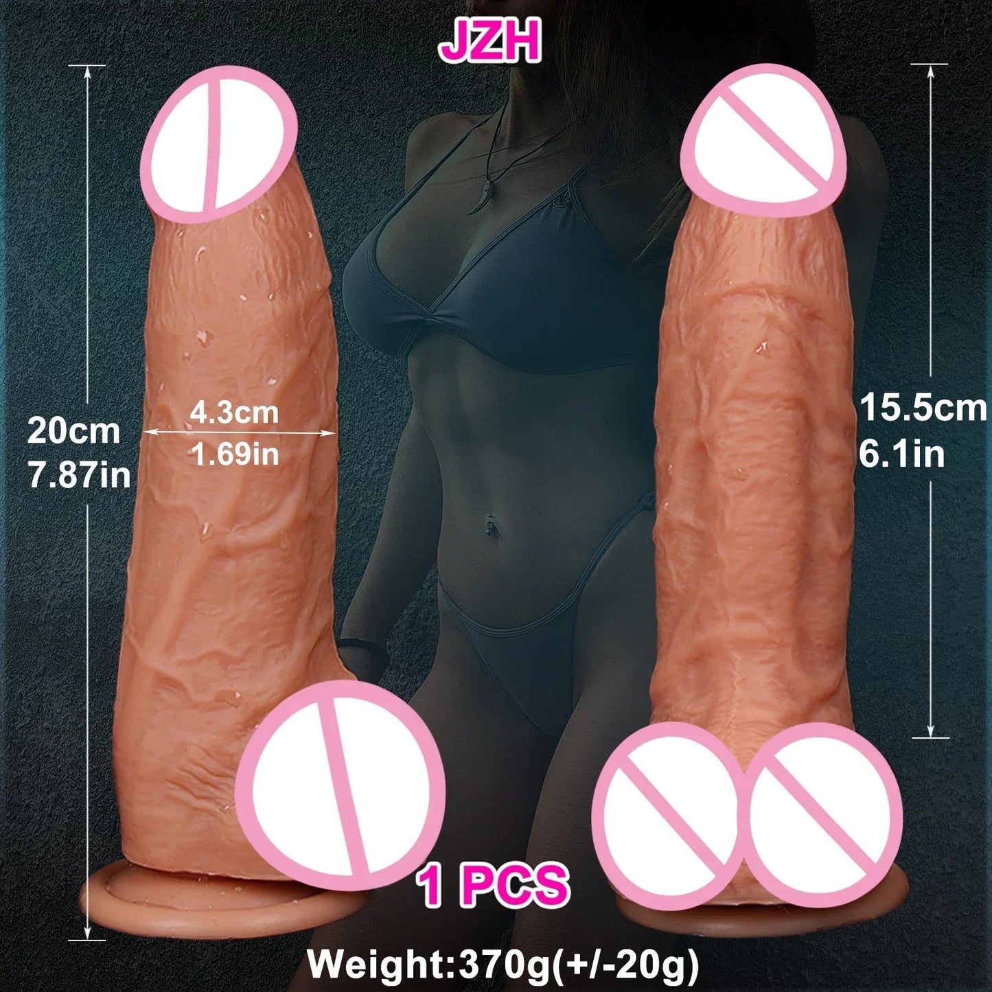 Super Real Skin Silicone Big Huge Dildo Realistic Suction Cup Cock Male Artificial Rubber Penis Dick Sex Toys for Women Vaginal