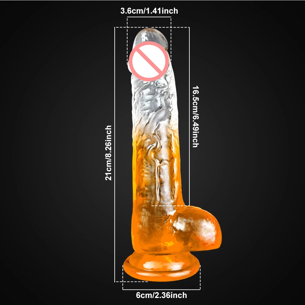 Multi Size Transport Dildo for Women Silicone Realistic Fake Dick Female Masturbator with Suction Cup Dildo Sex Toy for Women