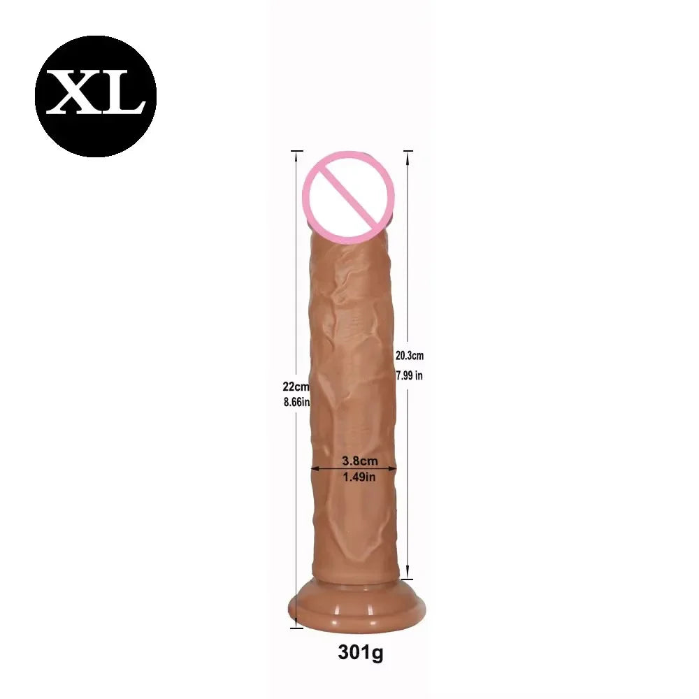 Soft Double Layer Silicone Big Dildo Realistic Fake Long Dick Penis Butt Plug Adult Sex Toys For Woman Men Vagina Anal Massager