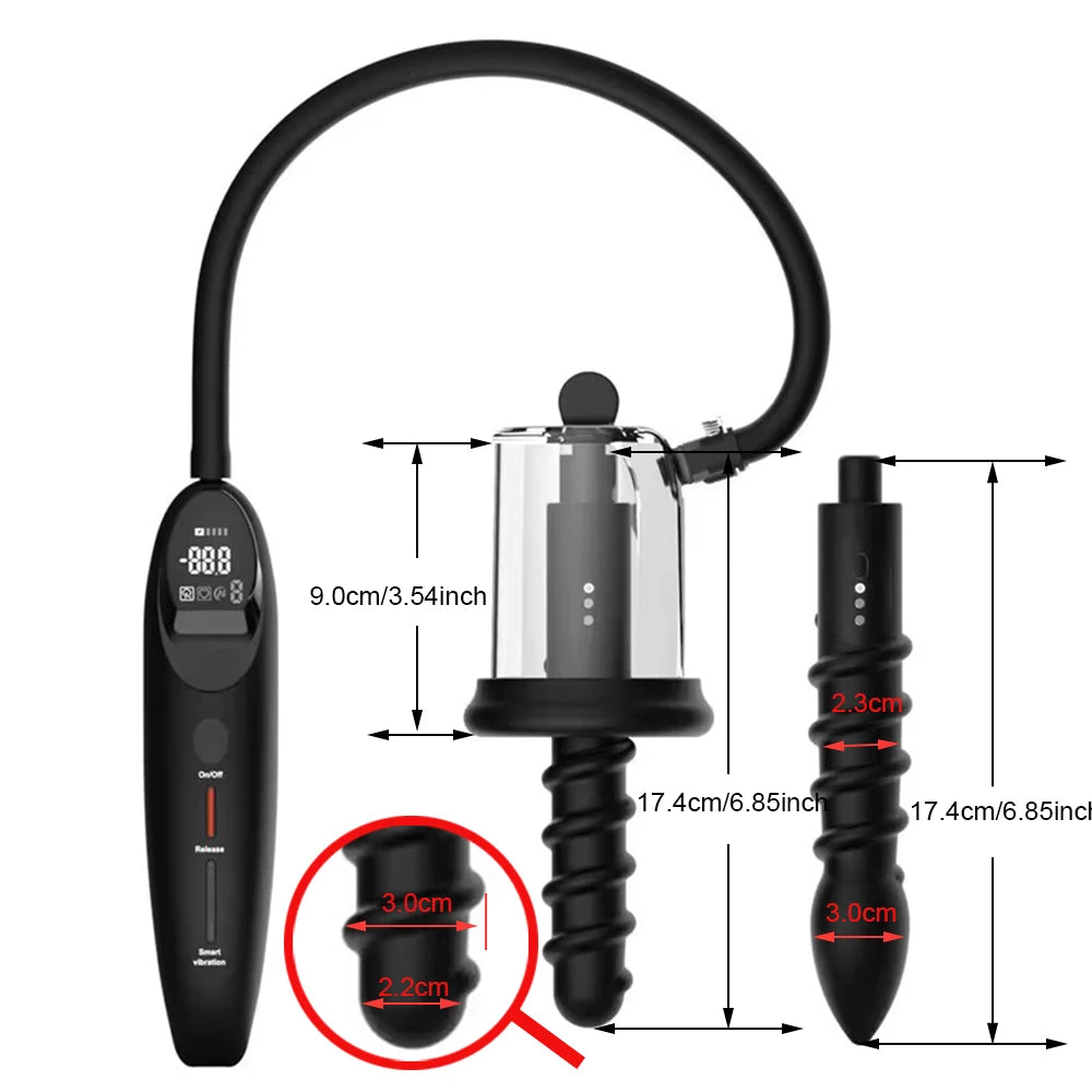 Electric Vibration Sucking Anus Rosebud Pump Male Anal Sex Toys Vibrating Butt Plug Vacuum Sucker Prostate massager For Men Tool