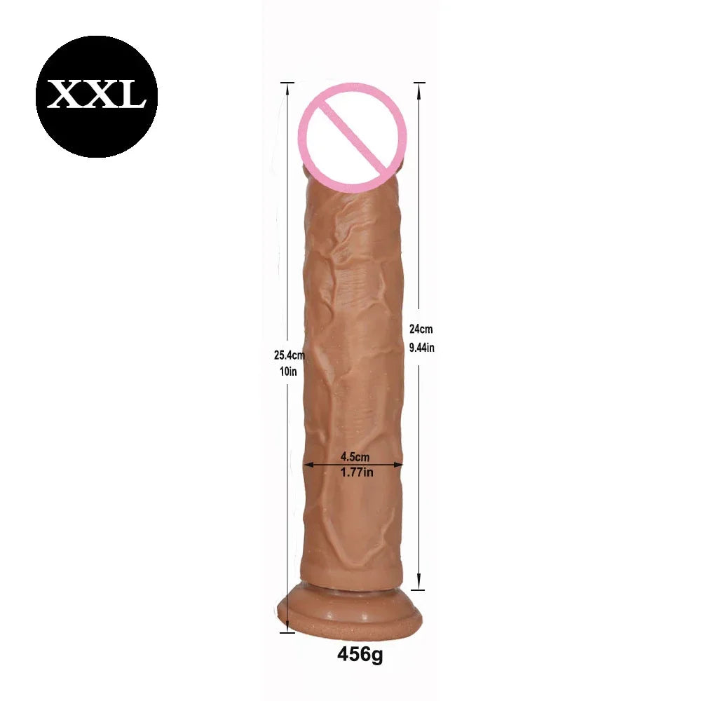 Soft Double Layer Silicone Big Dildo Realistic Fake Long Dick Penis Butt Plug Adult Sex Toys For Woman Men Vagina Anal Massager