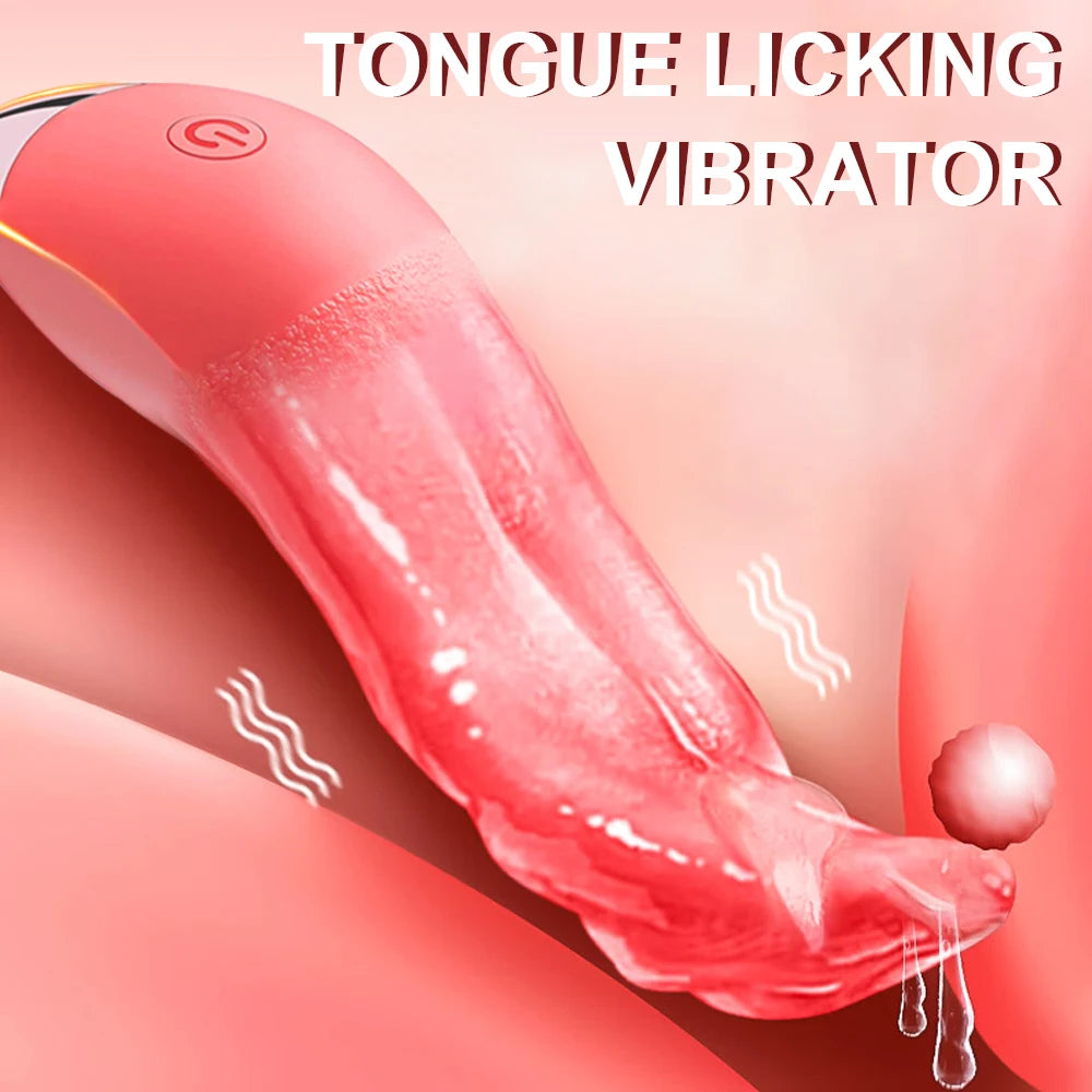 Powerful Clitoral Tongue Licking Vibrator for Women Clit Nipples G-Spot Stimulator Female Vagina Massager Vibrator Adult Sex Toy