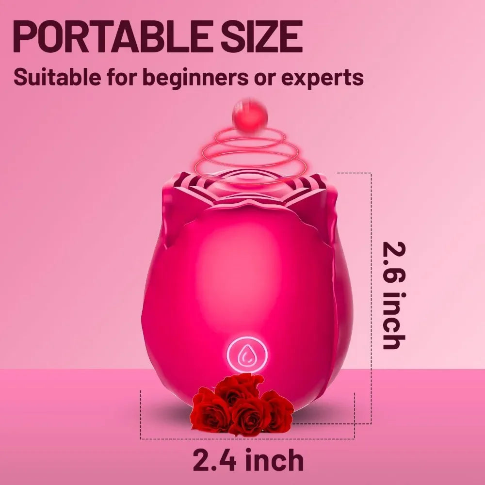 Powerful Sucking Rose Vibrator Toy for Women Vacuum Stimulator Oral Nipple Clit Sucker Female Sex Toys Goods for Female Adults