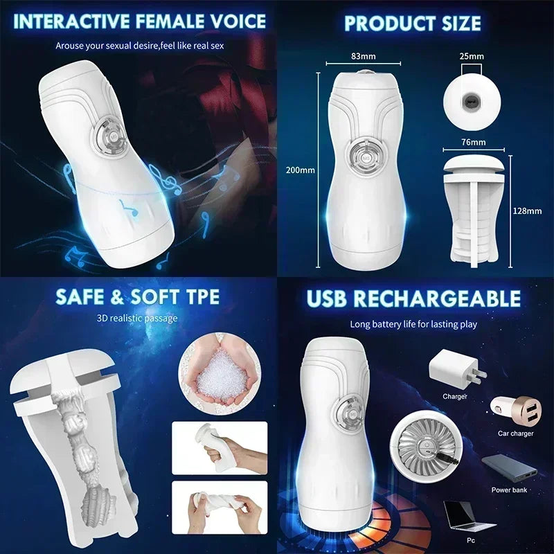 Horse Tail Masturbators For Men 2024 Men Automatic Oral Erotic Toys Adult Toys Industrial Vagina For Men Real Man Toy Toys