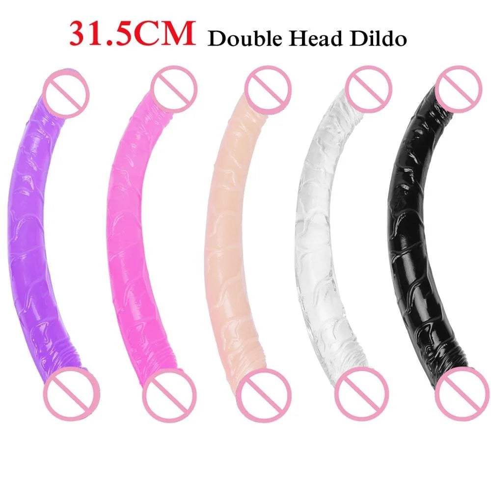 S/M/L Size Double Realistic Dildo for Women Lesbian Strapon Dildo G-Spot Vagina Anal Masturbator Sex Toys for Women Man Dildo