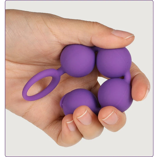 Silicone 4 Balls Anal Beads With Pull Ring Anal Plug Prostate Massage G-spot Stimulate Butt Plug Couples Sex Toys For Women Men