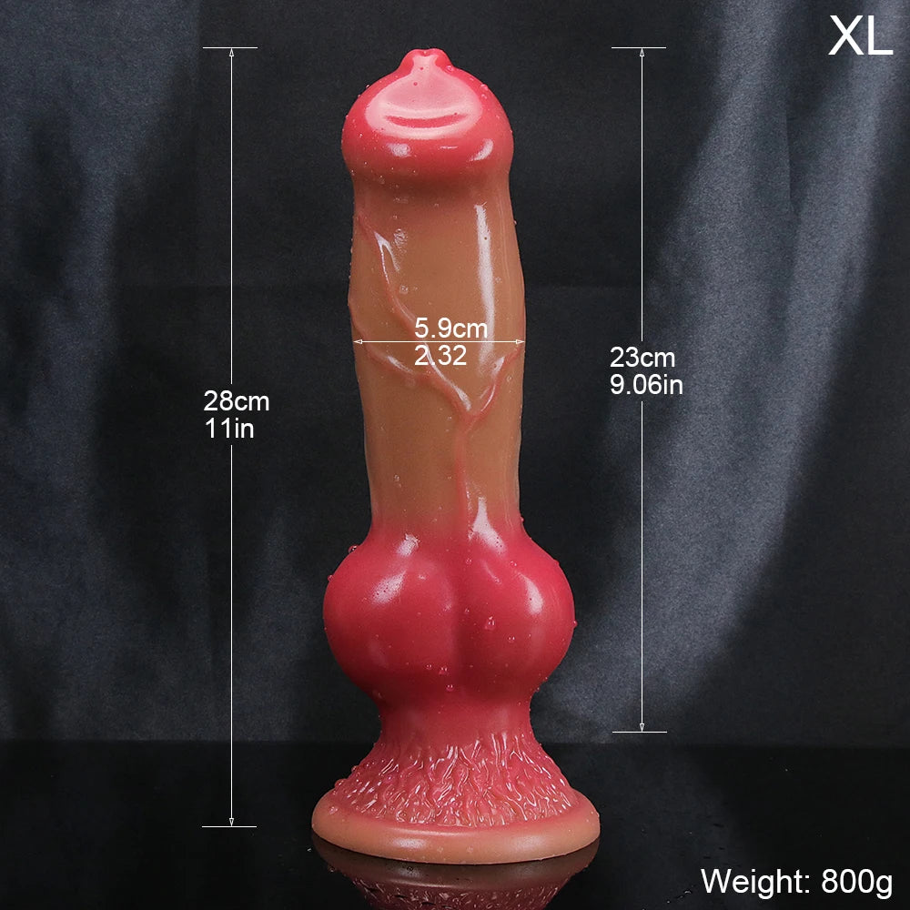 Super Realistic Animal Dildo Soft Dog Penis Huge Big Horse Phallus With Suction Cup Adults Anal Sex Toys For Lesbian Vagina Dick