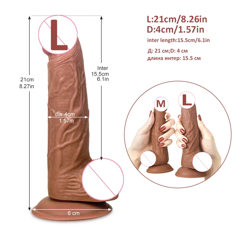 FLXUR Penis Realistic Dildo For Women Soft Flexible Suction Cup Female Masturbator Vagina Adult Erotic Sex Toy Product Cock