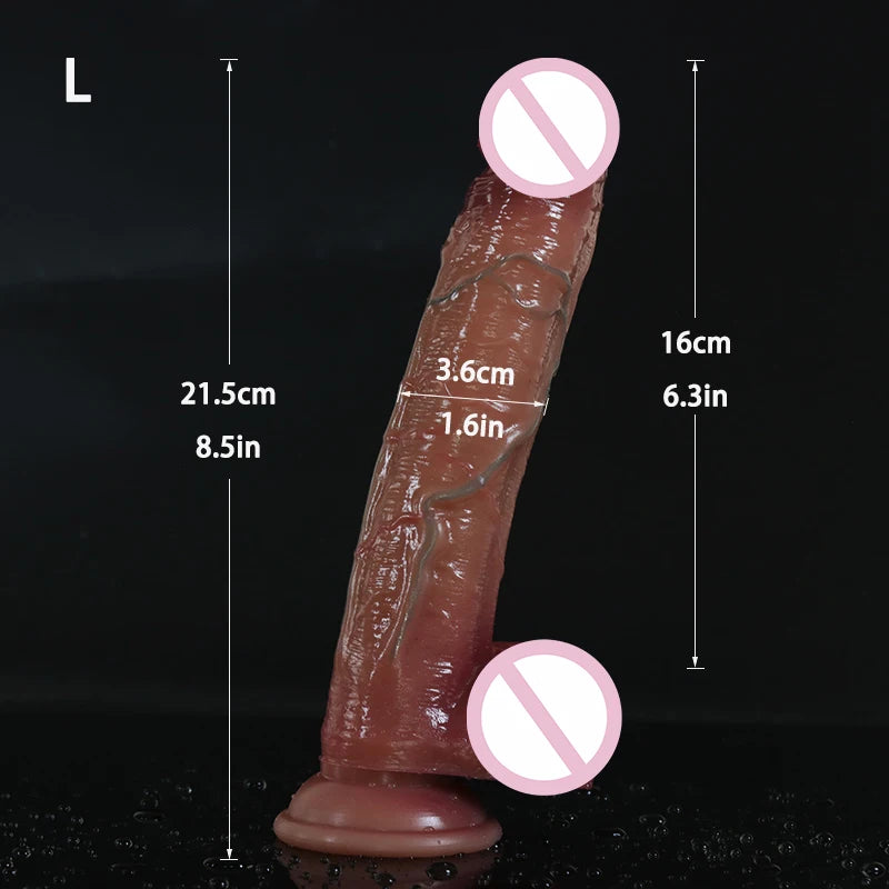 12/8/7 Inch Silicone Penis Huge Realistic Dildo Dong with Suction Cup for Women Masturbation Lesbain Anal Sex Toys for Adults 18