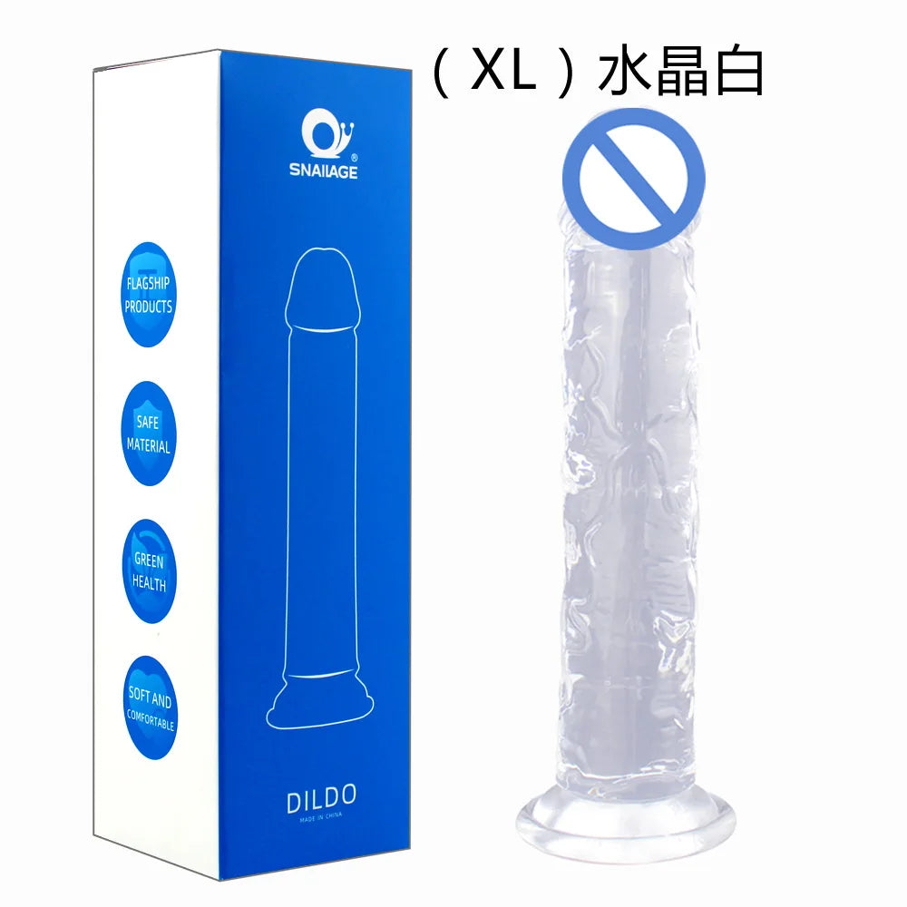 Jelly Dildo Realistic XXL Huge Long Penis TPE Butt Plug Female Vagina Stimulate Masturbation Sex Toy Woman Men Prostate Massage