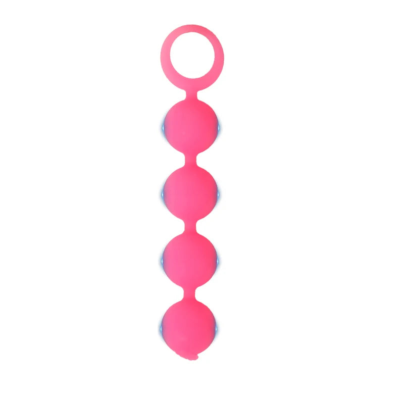 Silicone 4 Balls Anal Beads With Pull Ring Anal Plug Prostate Massage G-spot Stimulate Butt Plug Couples Sex Toys For Women Men