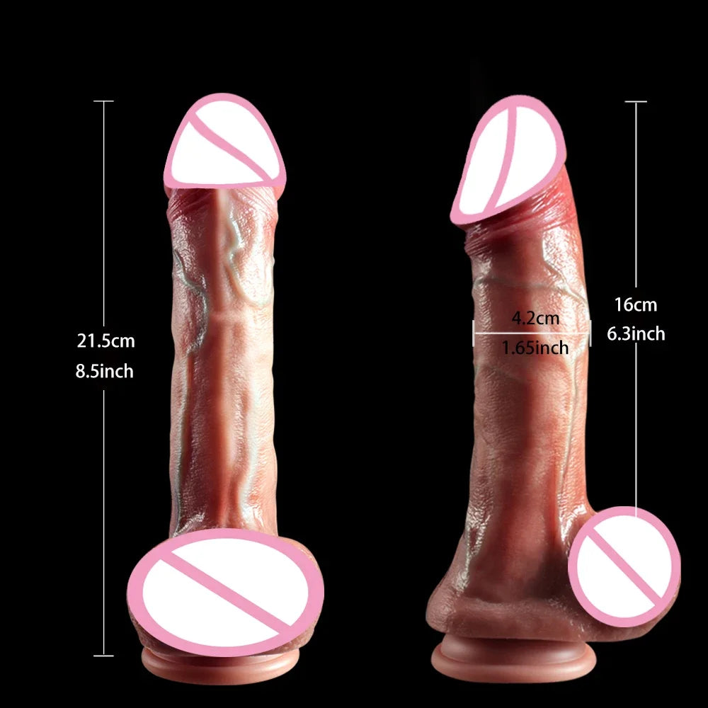 Realistic 8.5 Inch Dildo Silicone Big Penis Skin Feeling Soft Suction Cup Anal Pussy Masturbation Dick Sex Toys For Women Gay