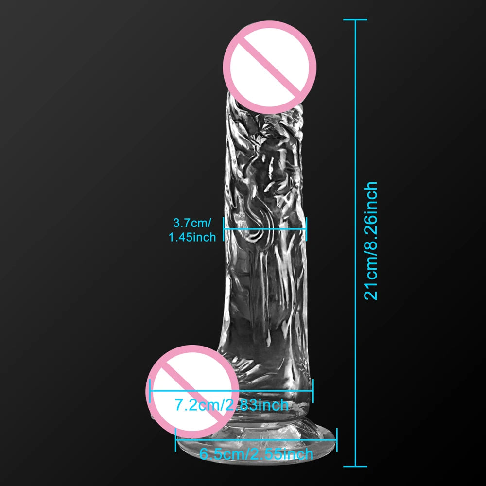 Multi Size Transport Dildo for Women Silicone Realistic Fake Dick Female Masturbator with Suction Cup Dildo Sex Toy for Women