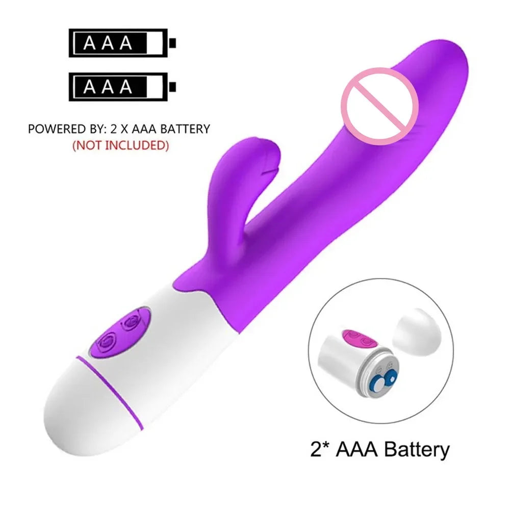 Rabbit Vibrator for Women Vagina G-Spot Nipple Clitoris Stimulator Thrusting Telescopic Rotating Dildo for Adult Sexy Toys 18+