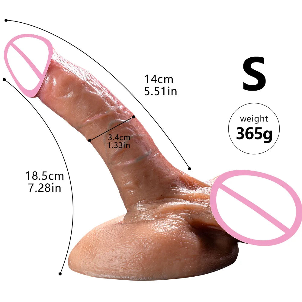 XXL soft  Skin Feel Realistic Dildo Adult Sex Toys for Women Big Suction Cup Soft Double Silicone Masturbators Penis Dick Dildo