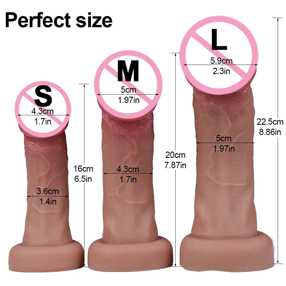 Skin Feeling Realistic Dildo Huge Penis Sex Toys for Women Big Glans with Suction Cup Female Masturbator Anal Adults Product 18