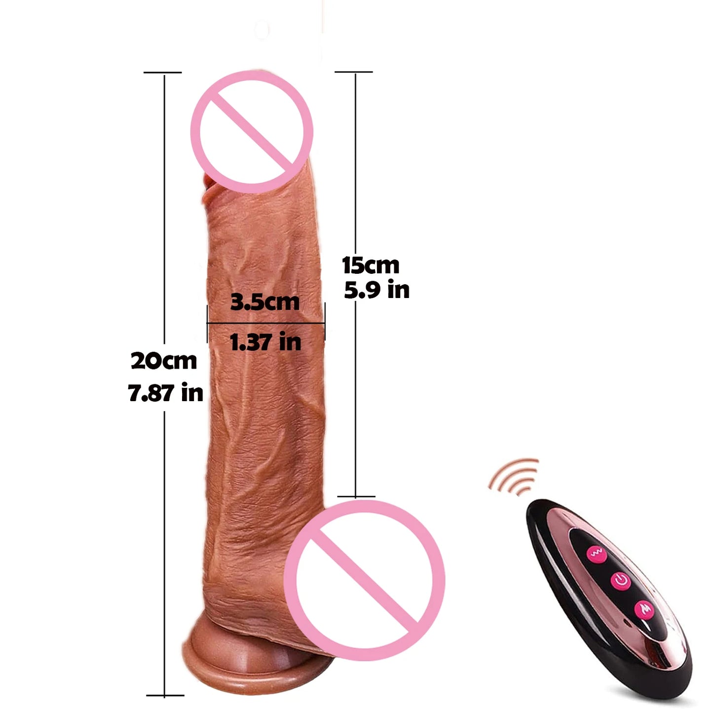 Thrusting Realistic Dildo Vibrator Anal Plug With Vibration Telescopic Dildos Female For Pleasure Suction Cup Sex Toys for Women