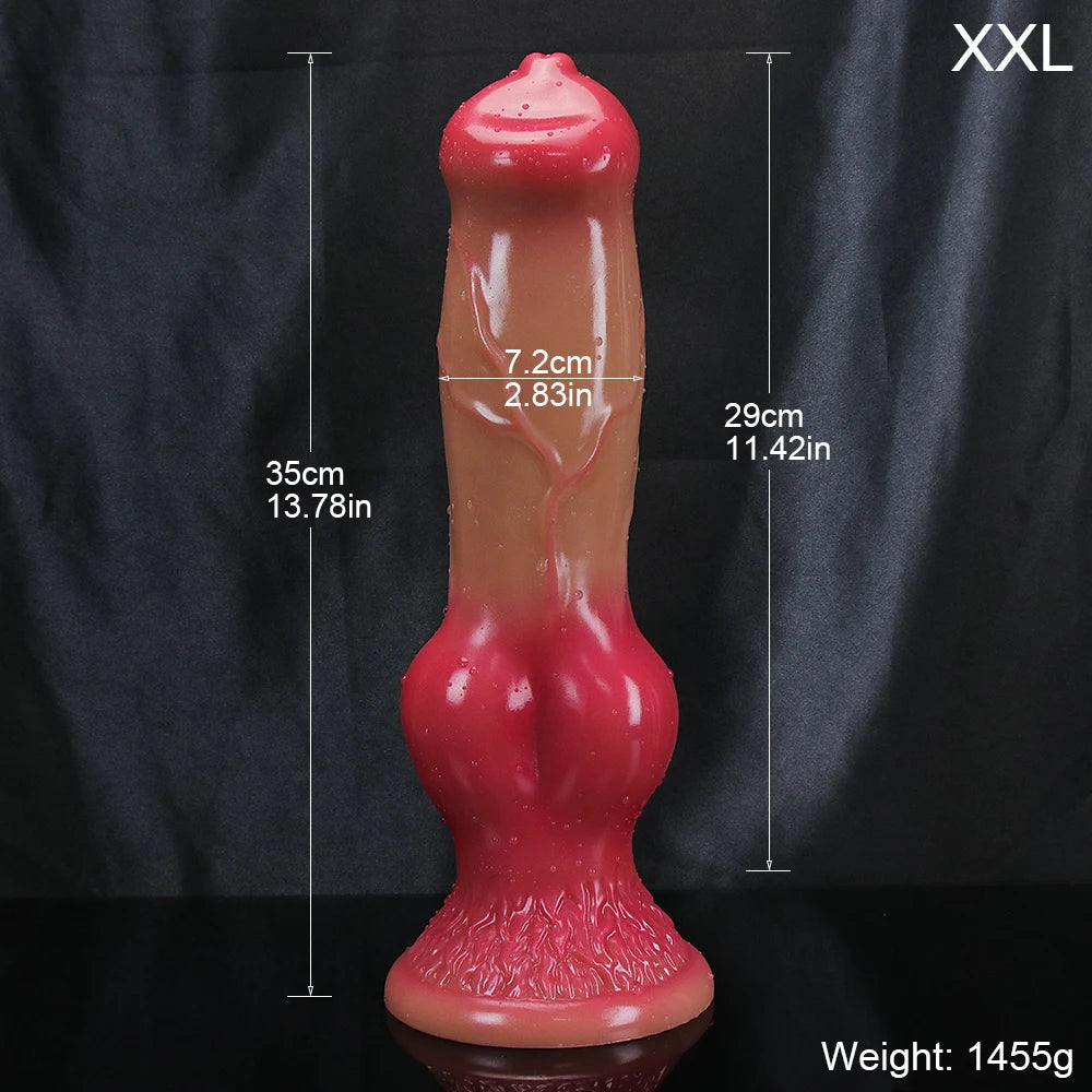 Super Realistic Animal Dildo Soft Dog Penis Huge Big Horse Phallus With Suction Cup Adults Anal Sex Toys For Lesbian Vagina Dick