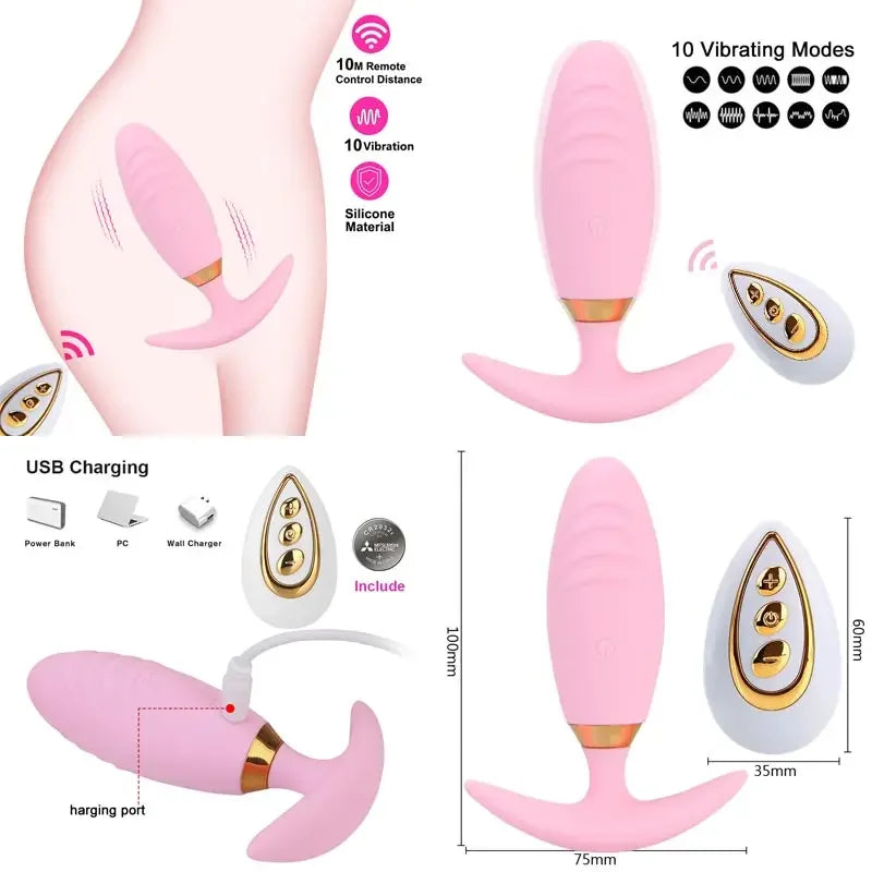 Suministros sexuales para hombres, manos libres, silicona, tapón anal, juego de tapones anales XXL para mujeres, vibrador anal, masturbación sencilla