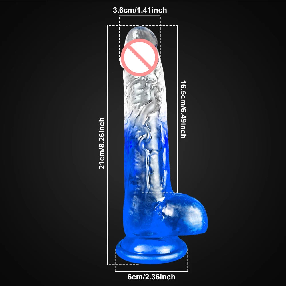 Multi Size Transport Dildo for Women Silicone Realistic Fake Dick Female Masturbator with Suction Cup Dildo Sex Toy for Women