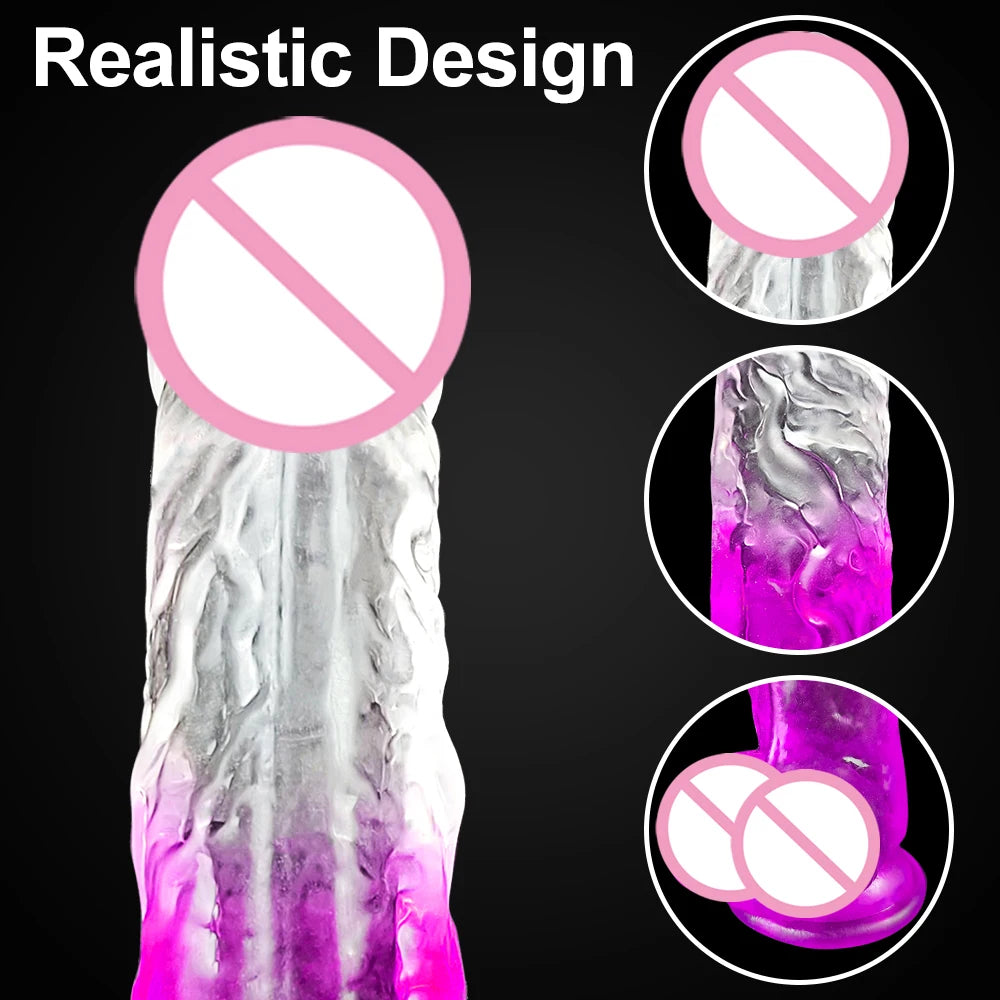 Multi Size Transport Dildo for Women Silicone Realistic Fake Dick Female Masturbator with Suction Cup Dildo Sex Toy for Women