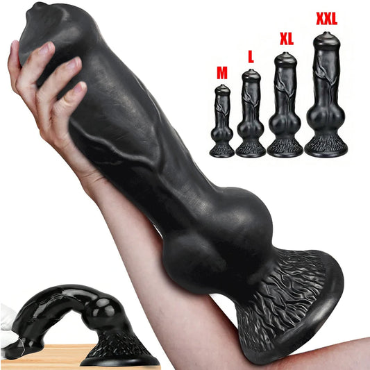 Realistic Huge Dog Dildo Anal Plug With Suction Cup Silicone Big Butt Plug Prostate Massager Adult Sex Toys for Men Women