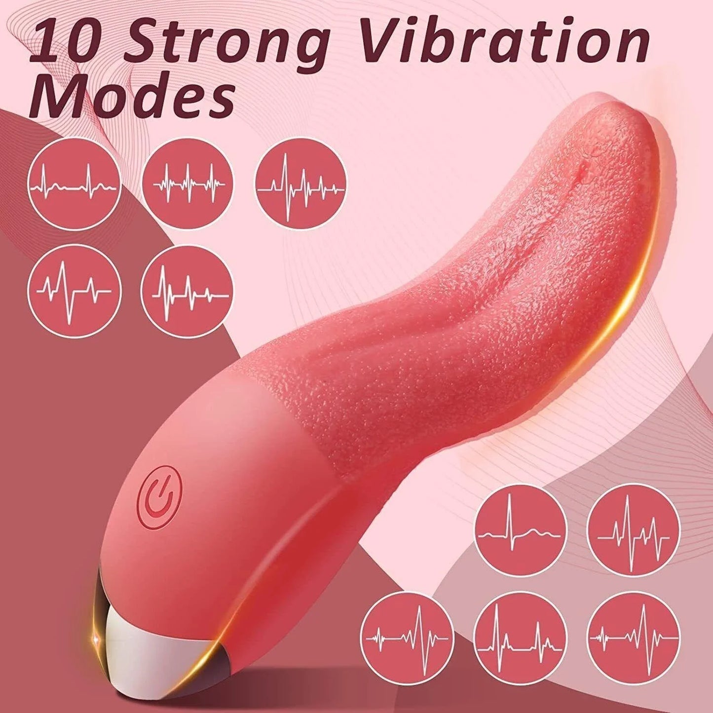 Mini vibrador realista para lamer la lengua, juguete sexual con calefacción para mujeres, estimulador de clítoris, punto G, pezón, masturbador femenino, juguetes sexuales