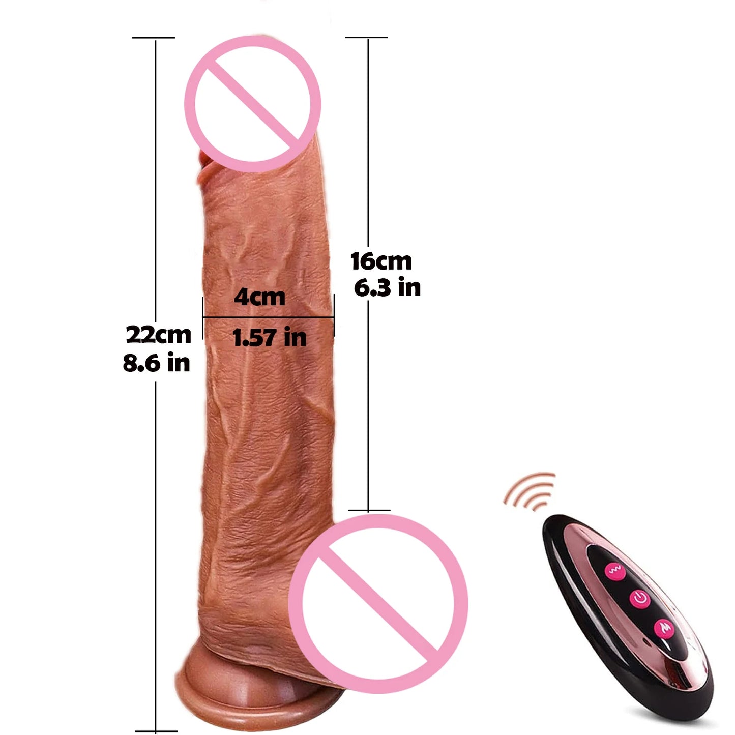 Thrusting Realistic Dildo Vibrator Anal Plug With Vibration Telescopic Dildos Female For Pleasure Suction Cup Sex Toys for Women