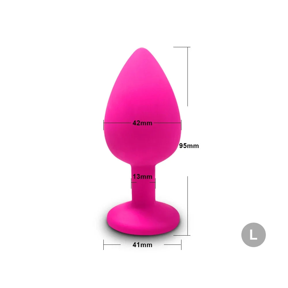 S/M/L Anal Plug Butt Vibrator Women/Men Soft Silicone Round Shaped Erotic Bullet Anal plug Bullet Gay Sex Toys for Adults