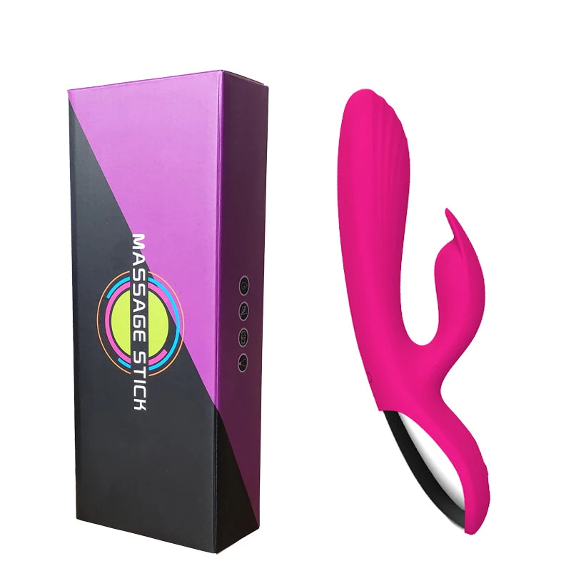 G Spot Rabbit Vibrator For Women Clitoris Nipple Dual Stimulator Vagina Massager 2 in 1 Masturbator Dildo For Adult Sexy Toys